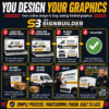 Custom van graphics design, proof, printing, delivery and self-fitting process from The Sign Builder
