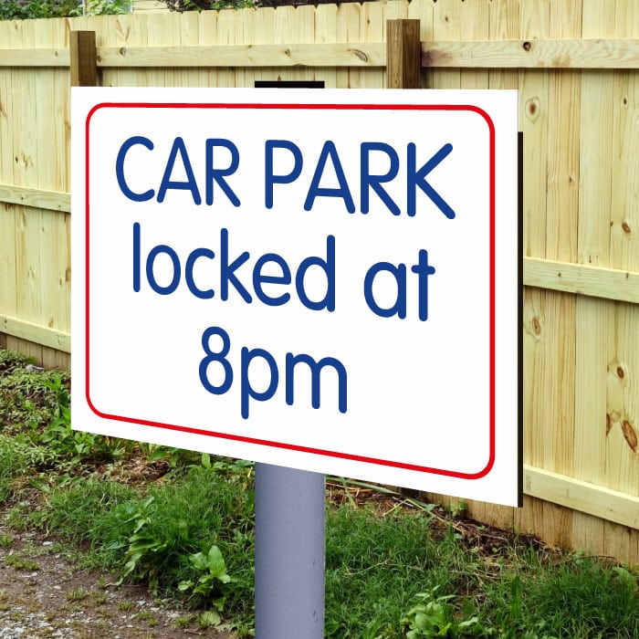 Business Sign for Car Park