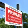 Private & CCTV sign on fence