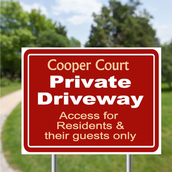 Private Drive sign