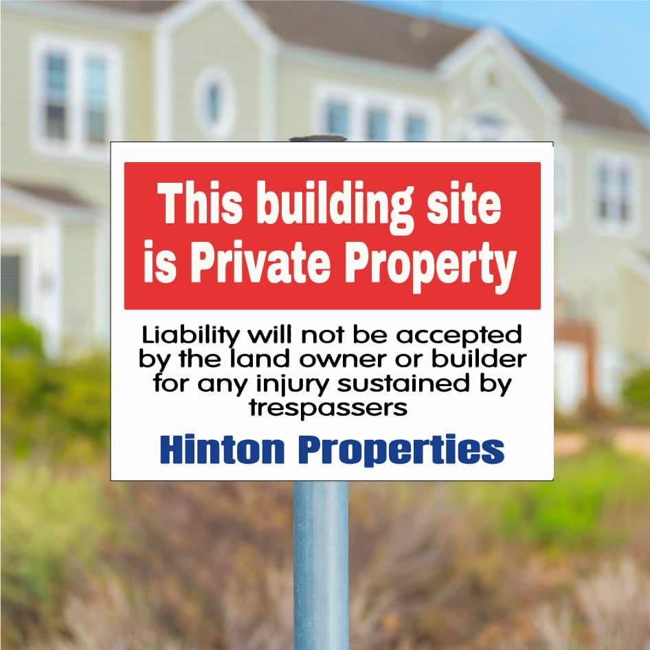 Private Property Disclaimer Sign