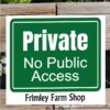 private no public access sign