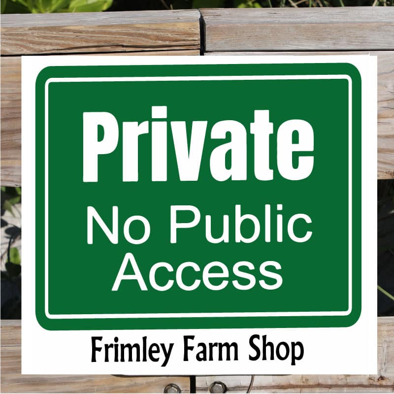 private no public access sign