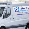 magnetic van sign on the side of a van showing company name, logo and contact details