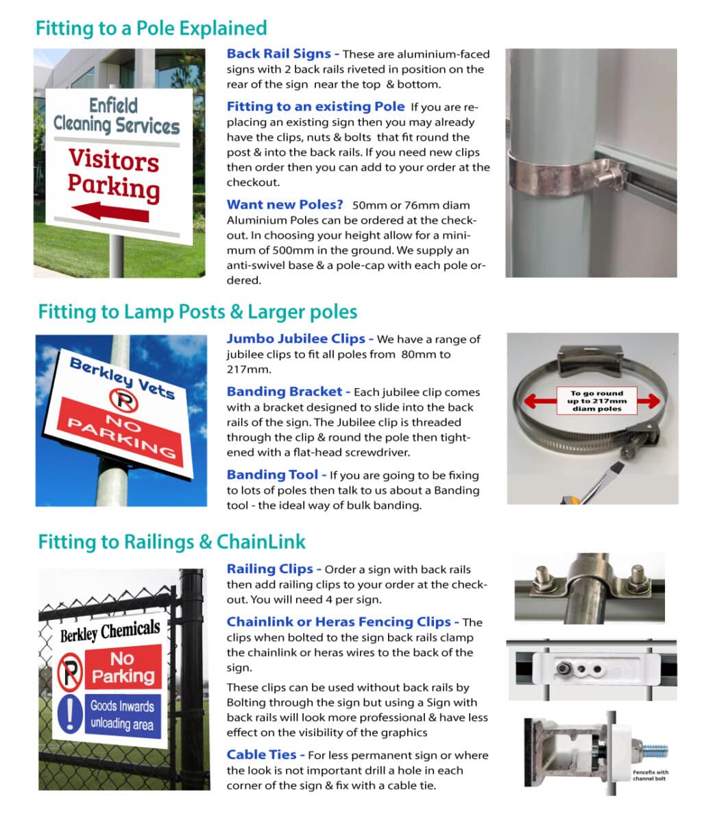 Signage With Backing Rails Property Management Range