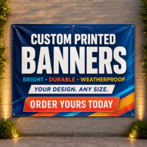Custom-printed 450gsm ripstop PVC banner