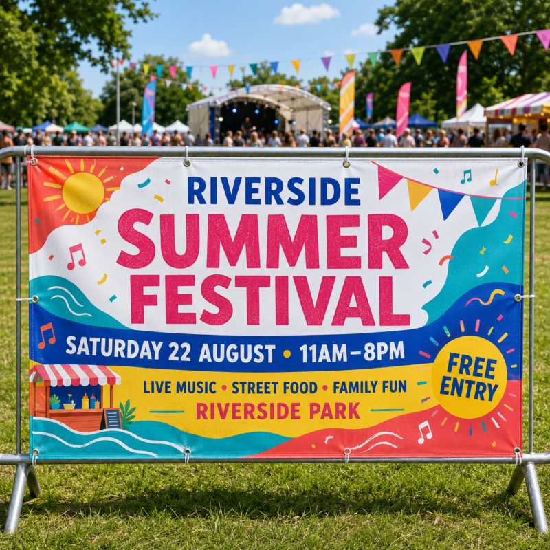 Custom-printed PVC event banner