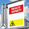 private property image with free text