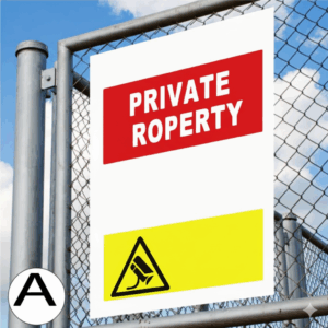 private property image with free text