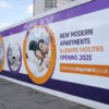 Custom printed construction site hoarding panels