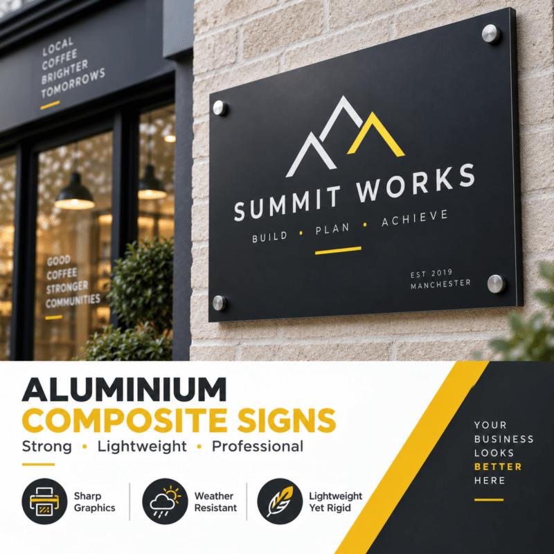 aluminium composite acm business signs