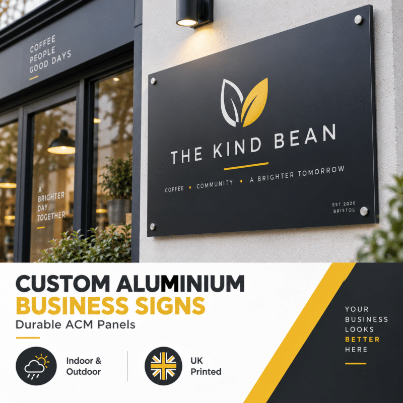 custom aluminium business signs uk
