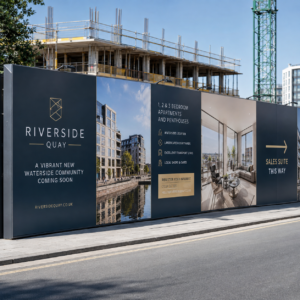 Custom printed construction site hoarding panels