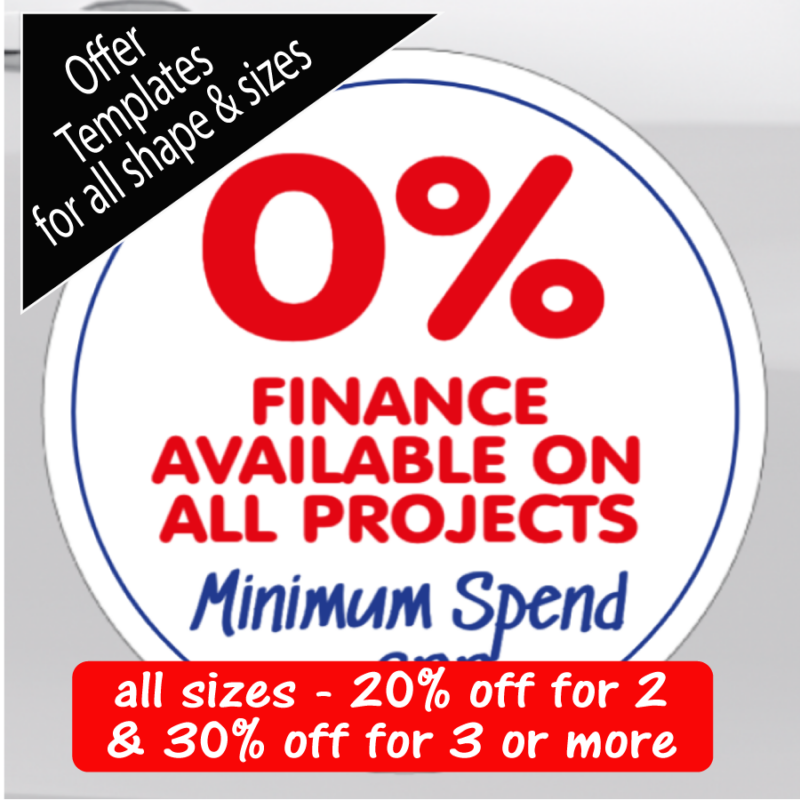 Magnetic Van sign advertising ffinance available on the side panel of Van