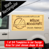 Magnetic Van sign with wood effect background on the side of Van