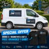 Special offer magnetic van signs with free branded T-shirt on qualifying orders