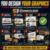 Custom van graphics design, proof, printing, delivery and self-fitting process from The Sign Builder