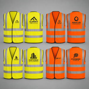 High-Visibility Safety Vest – Front & Back Custom Print