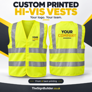 High-Visibility Safety Vest – Front & Back Custom Print