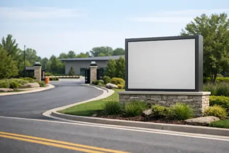 Site Entrance Signage That Works From the Road