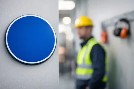 What Is a Blue Health and Safety Sign Used For?