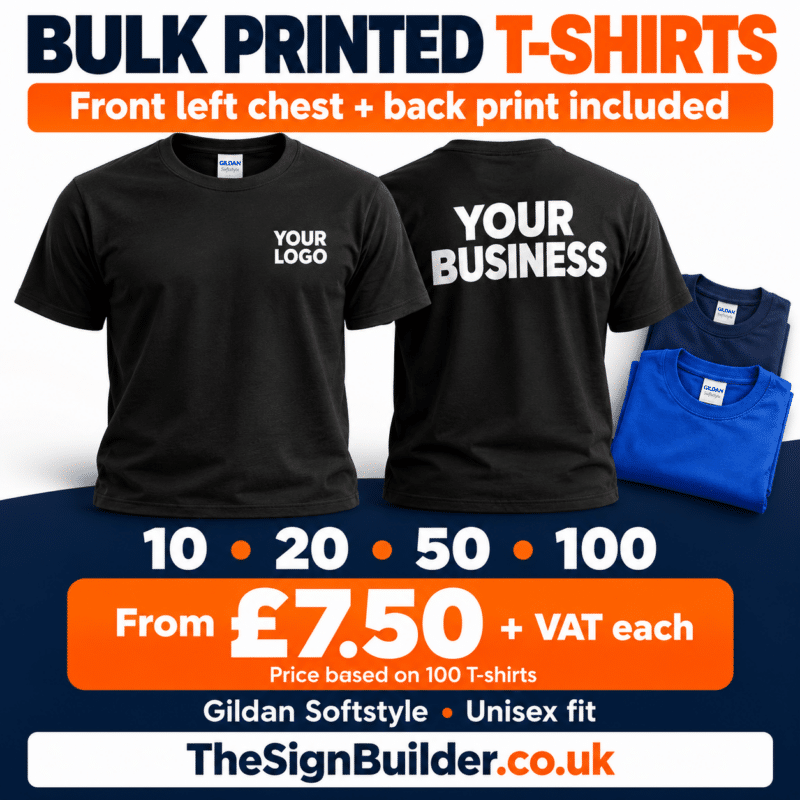 Bulk printed T shirts product showcase 1