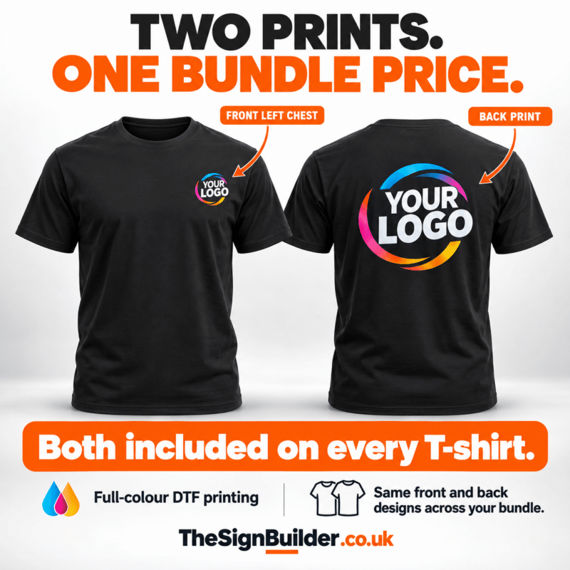 Custom T shirts front and back prints 3