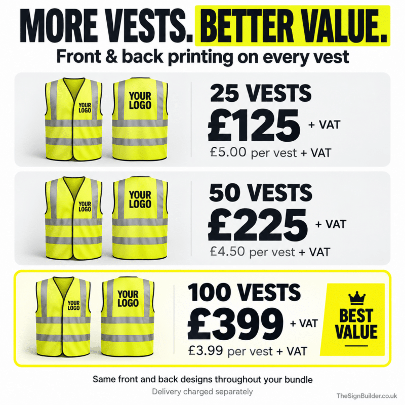 Hi vis vest bundle value tiers 4