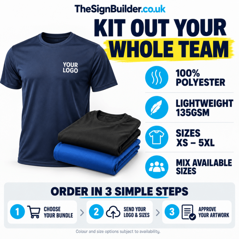 Polyester team T shirts specs and easy ordering 4