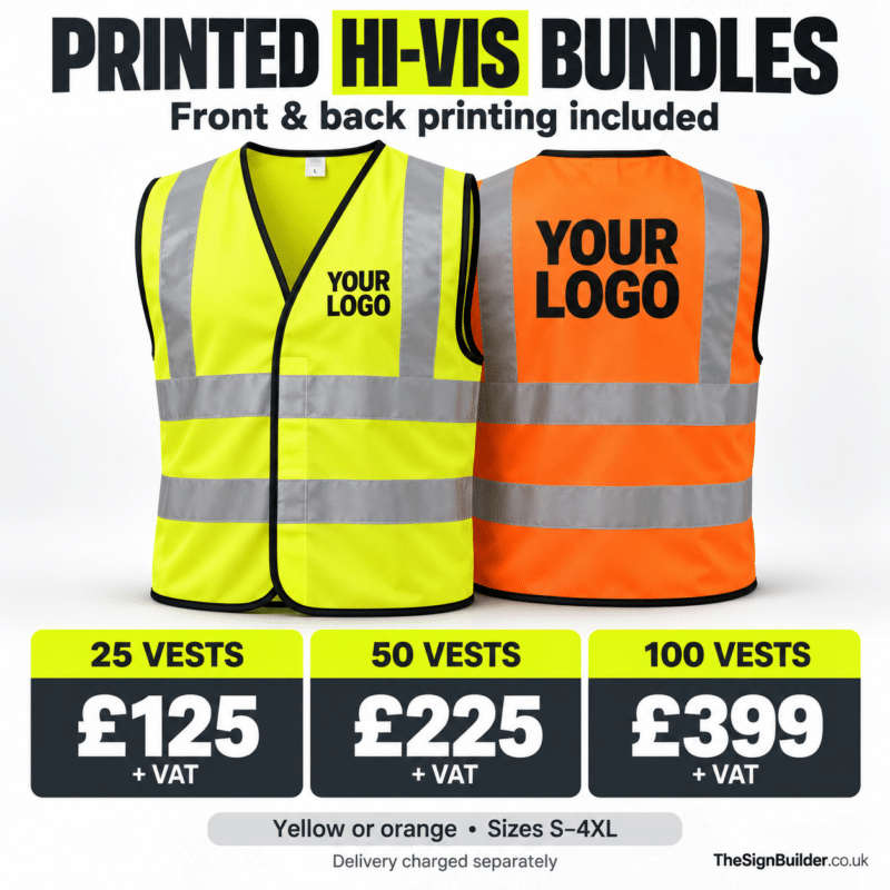 Printed hi vis vest bundles 1