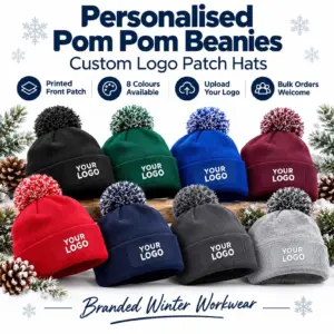 Personalised Bobble Hats – Custom Printed With Your Logo