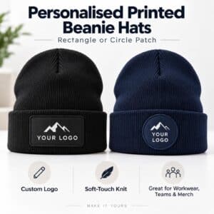 Personalised Printed Beanie Hats – Custom Logo Winter Hats